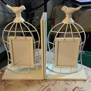 Foreside LLC Bird Bookends White Metal